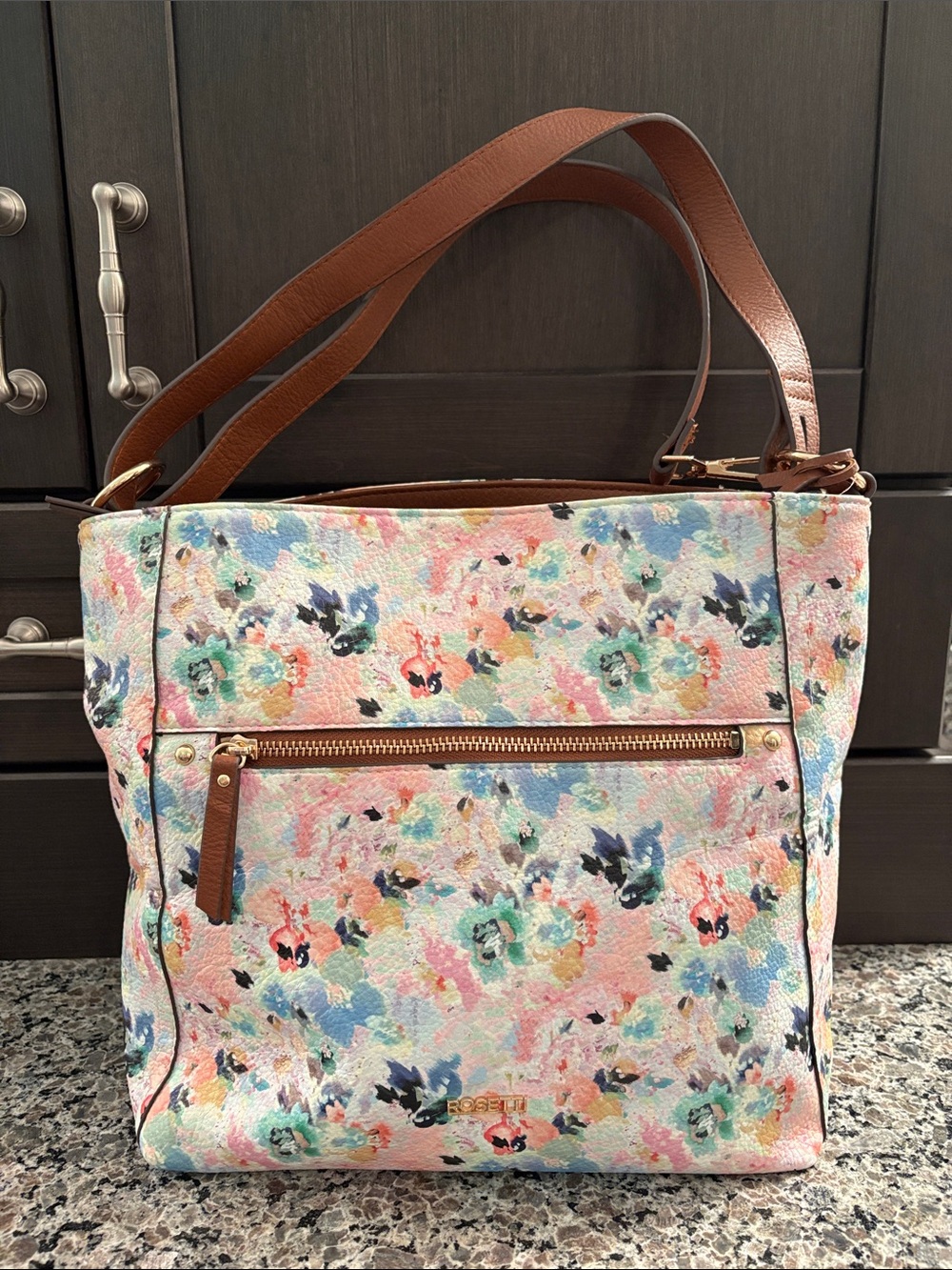 Multicolored floral Rosetti handbag